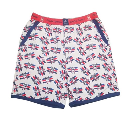Psycho Bunny Men's White All Over Bunny 