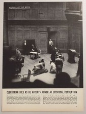 1952 Magazine Photo Clergyman Dies Accepting Honor in Boston,Massachusetts