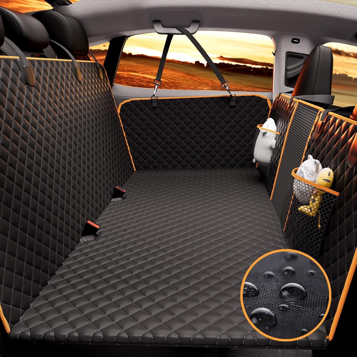 Back Seat Extender for Dogs,Dog Hammock for Car Back seat,Dog Car Seat Cover