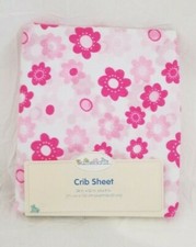 Summersault Pink Floral Fitted Crib Sheet NIP