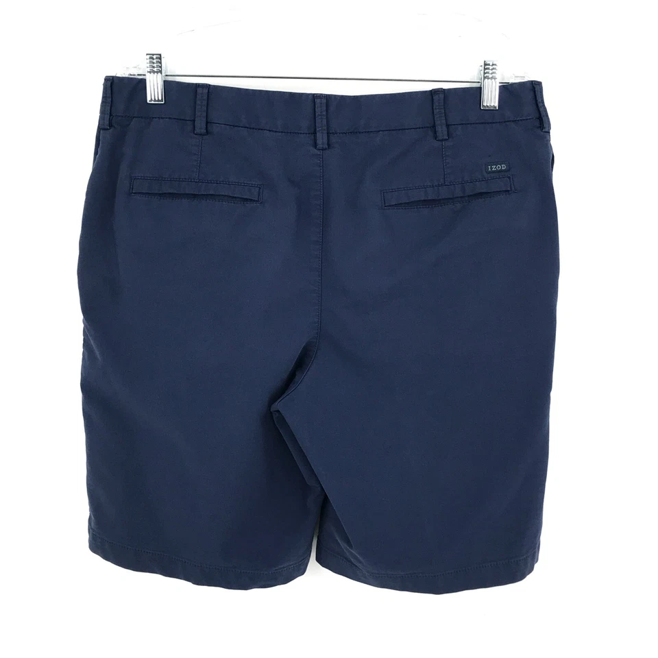 Pantalones Cortos IZOD Advantage Performance Para Hombre 34x9.5 Azul Frente Plano Preppy Chino Foto 2 de 4