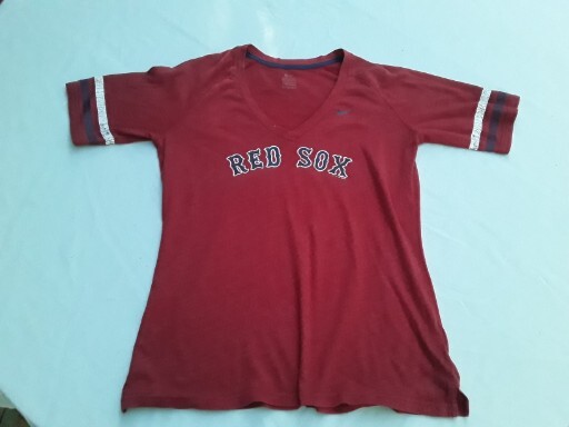 Nike Boston Red Sox Womens MLB V Neck Short Sleeve Summer T-Shirt - Main Image