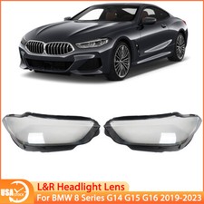 Pair Front Headlamp Headlight Lens Cover For BMW 8 Series G14 G15 G16 2019-2023