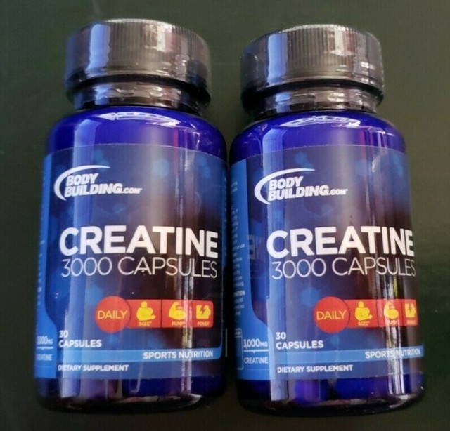 Qty 2 CREATINE 3000 Capsules 30 Caps x 2 READ AD