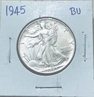 Lustrous Uncirculated 1945 Walking Liberty Silver Half Dollar