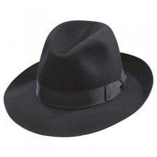 BORSALINO COMO FEDORA   PREMIUM FUR FELT HAT   MADE IN ITALY - Same Day Shipping