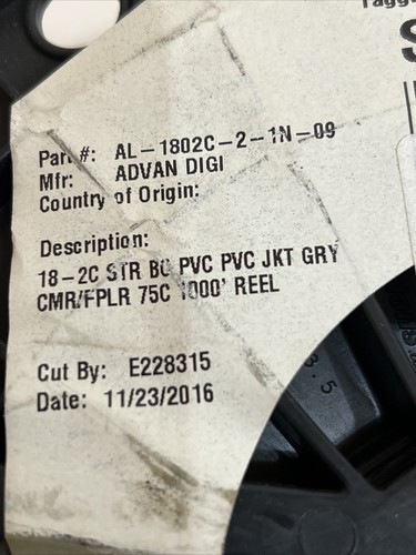 Stanley security solution 18-2C STR BC PVC PVC JKT GRY 1000 FT REEL - Picture 7 of 10