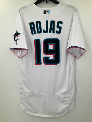 Nike Jerseys Miami Marlins Jersey Red MIGUEL ROJAS #19 MIAMI