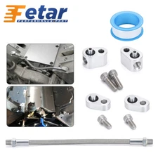 Coolant / Steam Port Crossover Hose Kit For GM LS1 LS6 Throttle Body Bypass-C