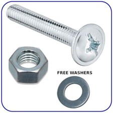 BOLTS AND NUTS M5 M6 MACHINE SCREWS FLANGED ZINC PLATED SCREW FREE WASHERS