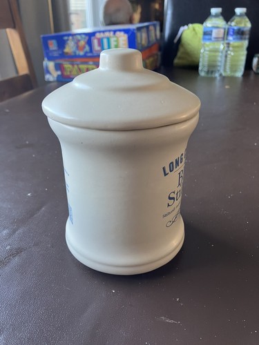 Blue Stilton Pot Cheese Stoneware Lidded Pot Long Clawson Ceramic - Picture 4 of 7