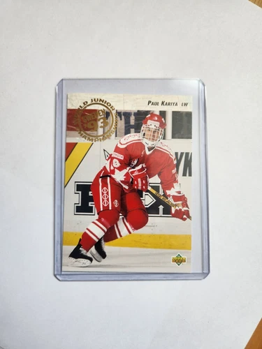 1992-93 UPPER DECK PAUL KARIYA RC ROOKIE HOCKEY CARD # 586 Rare Mint BV