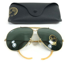 Vintage Ray-Ban Sunglasses B L 1/10 12K GF Gold Shooter Outdoorsman G-15 Lenses