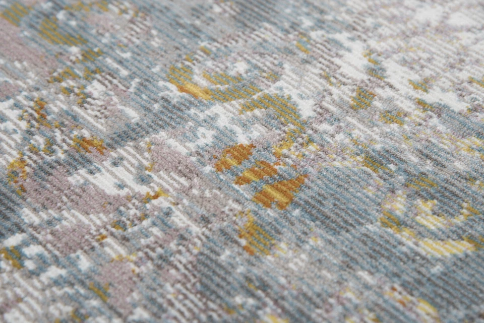 Rizzy Rugs Blue Petals Vines Bulbs Scrolls Contemporary Area Rug Floral PRI106 - Image 4 of 4