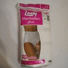 Vintage Lady Manhattan Soft Impressions Briefs Granny Panties Sz 13 100 Cotton