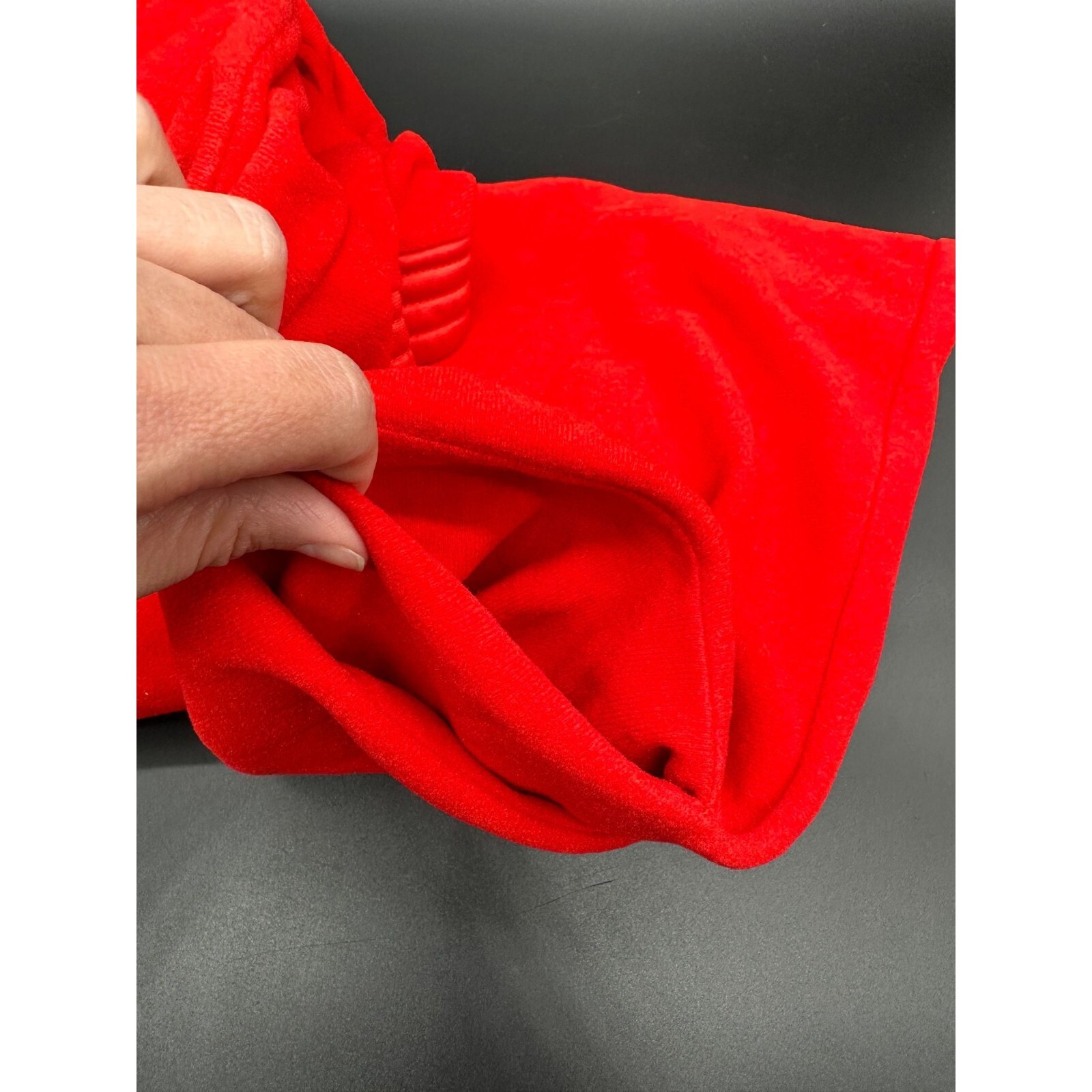 Vintage Robe Housecoat Duster Red Zipper Pockets … - image 4
