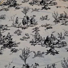 Michael Miller Toile Scenic Cotton Fabric 30"X43"  French Country Farmhouse