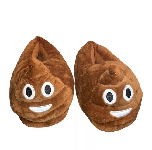 Poop Emoji House Slippers Size 7-8 | eBay