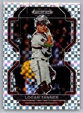2022 panini prizm draft picks baseball logan tanner power plaid prizm 31/35 #55