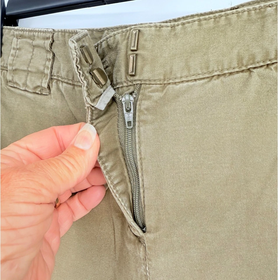 Pantalones de pierna ancha Sitwell Vendidos en Anthropologie verde oliva para mujer talla 8 Foto 3 de 4