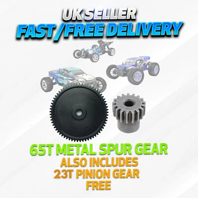 FTX Carnage/Vantage/Hooligan/Bugsta/Banzai Hard Steel Spur Gear FREE 23t Pinion