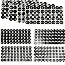 12Sheets 1 to 200 Vinyl Number Stickers Consecutive Number Stickers 3Sets 1 Inch