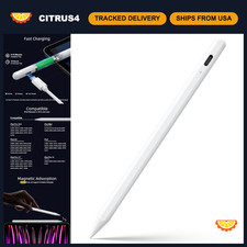 Stylus Pen for iPad 6-11th Gen, 2X Fast Charge, Palm Rejection, White Color