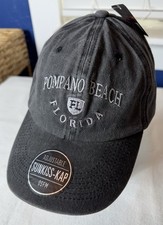 Pompano Beach Florida Baseball Hat Gray Adjustable Cotton Strap