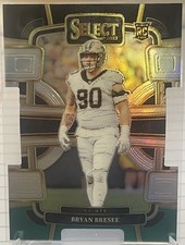 Bryan Bresee 2023 Select Concourse Black/Green Prizm Die-Cut #72 Rookie Saints