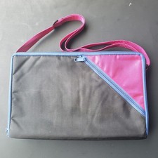 Vintage 30 Cassette Tape Retro Colors Purple Blue Black Zip Strap Carrying Case