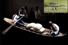 1/35 Scale Vietnam River Scene Resin Kit – Sampan Boat with Civilians and Cargo