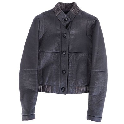 Loewe Jacket Leather Lamb Mouton Genuine Outerwear Women's 38 Used MOLO-0