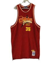 Harlem Globetrotters 1927 #35 Basketball Jersey Men’s L Red Pinstripe #137