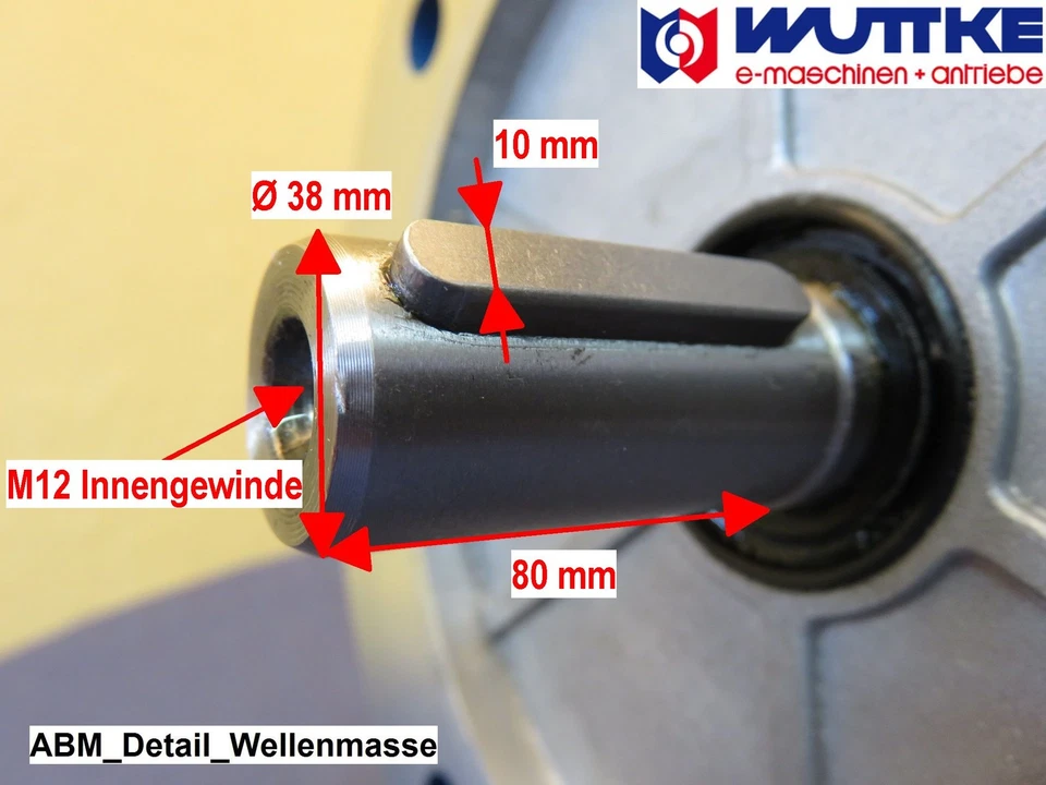 Elektromotor Drehstrom 11kW S3 1500/min Welle 38mm 132L B3(Fuß) - Bild 3 von 4