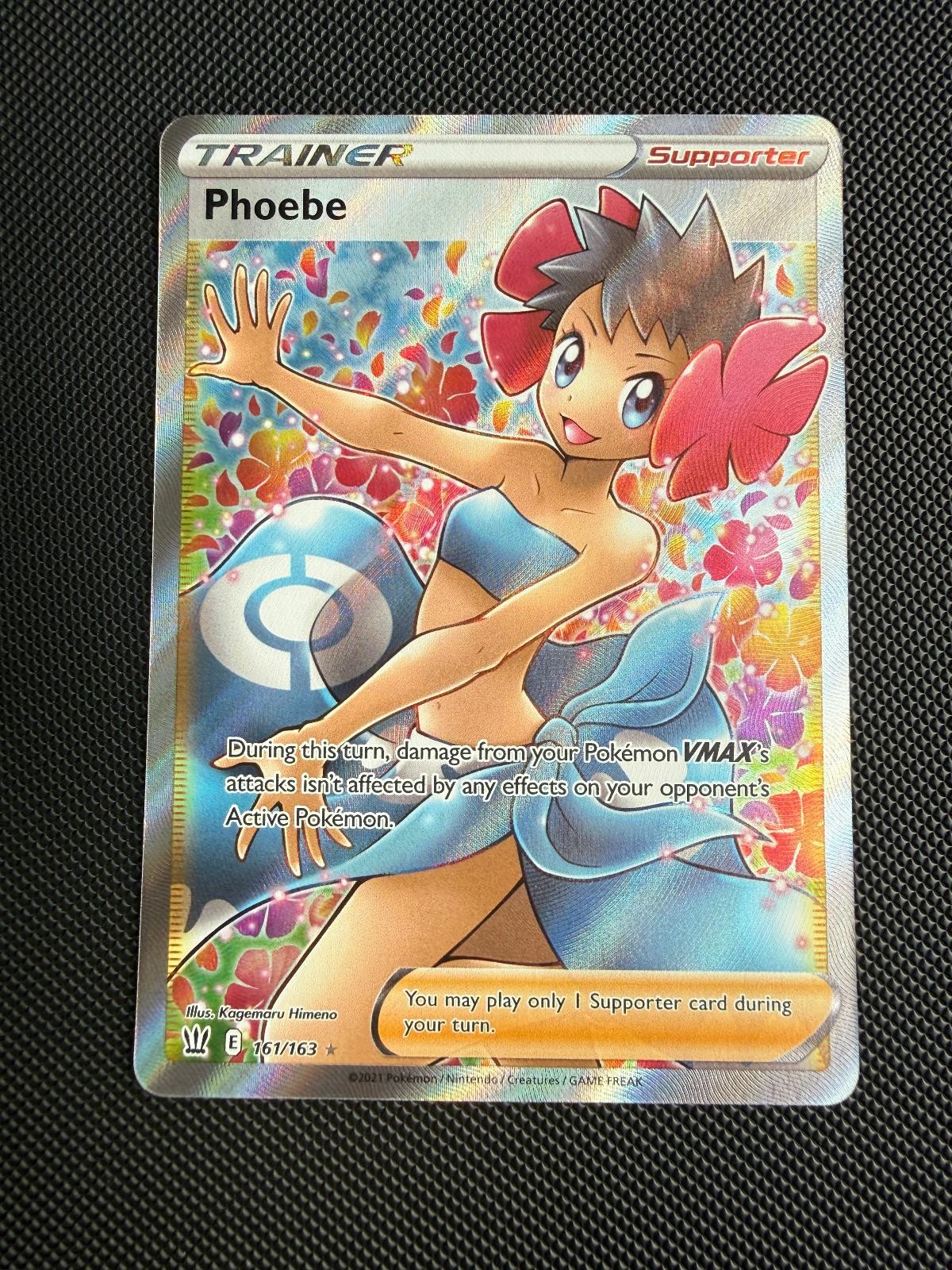 Pokemon Phoebe Ultra Rare Full Art 161 - 2021 Battle Styles NM