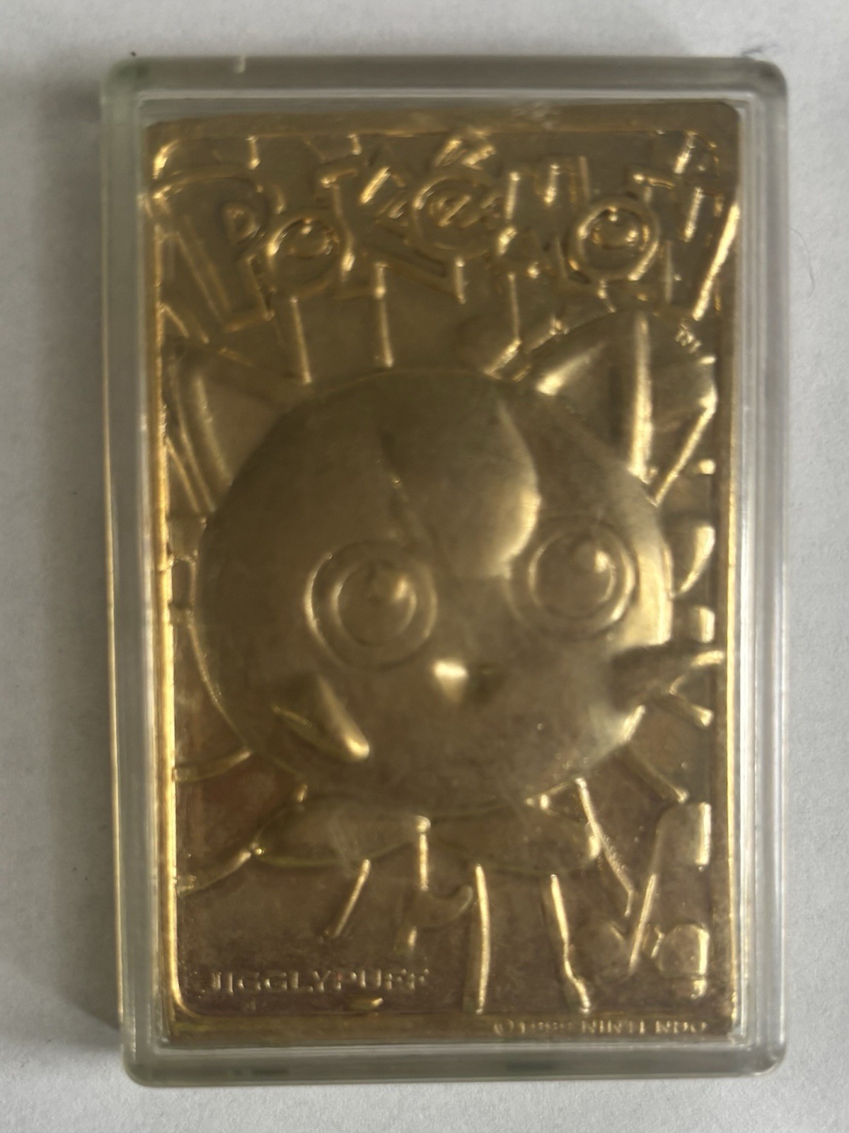Jigglypuff Pokemon 23K Gold Plated Trading Card 1999 Burger King Limited Edition