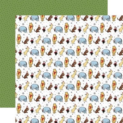 Echo Park Winnie Puuh Weihnachten 12''x12'' Karton - Festliche Freunde