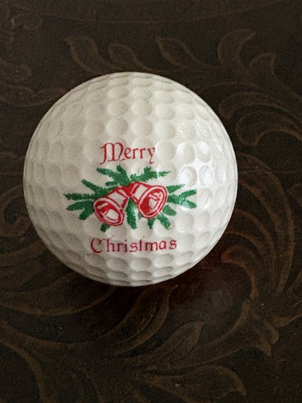 Ping Merry Christmas Eye Karsten Collector’s Golf Ball. Red And White.