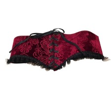 Lady Lace Red Belt Corset Waistband Gothic Renaissance Elegant Wide One Size