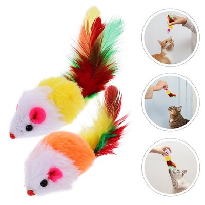 20 PCS Spielzeugmäuse Aus Echtem Fell Für Katzenaktivität Spielsachen