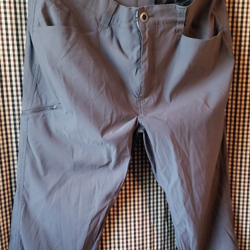 Orvis Gray Nylon Spandex Casual Pants Men's 38 Straight Leg Water Repellent