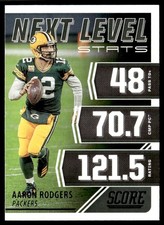 2021 Score Next Level Stats Aaron Rodgers Green Bay Packers #NL4