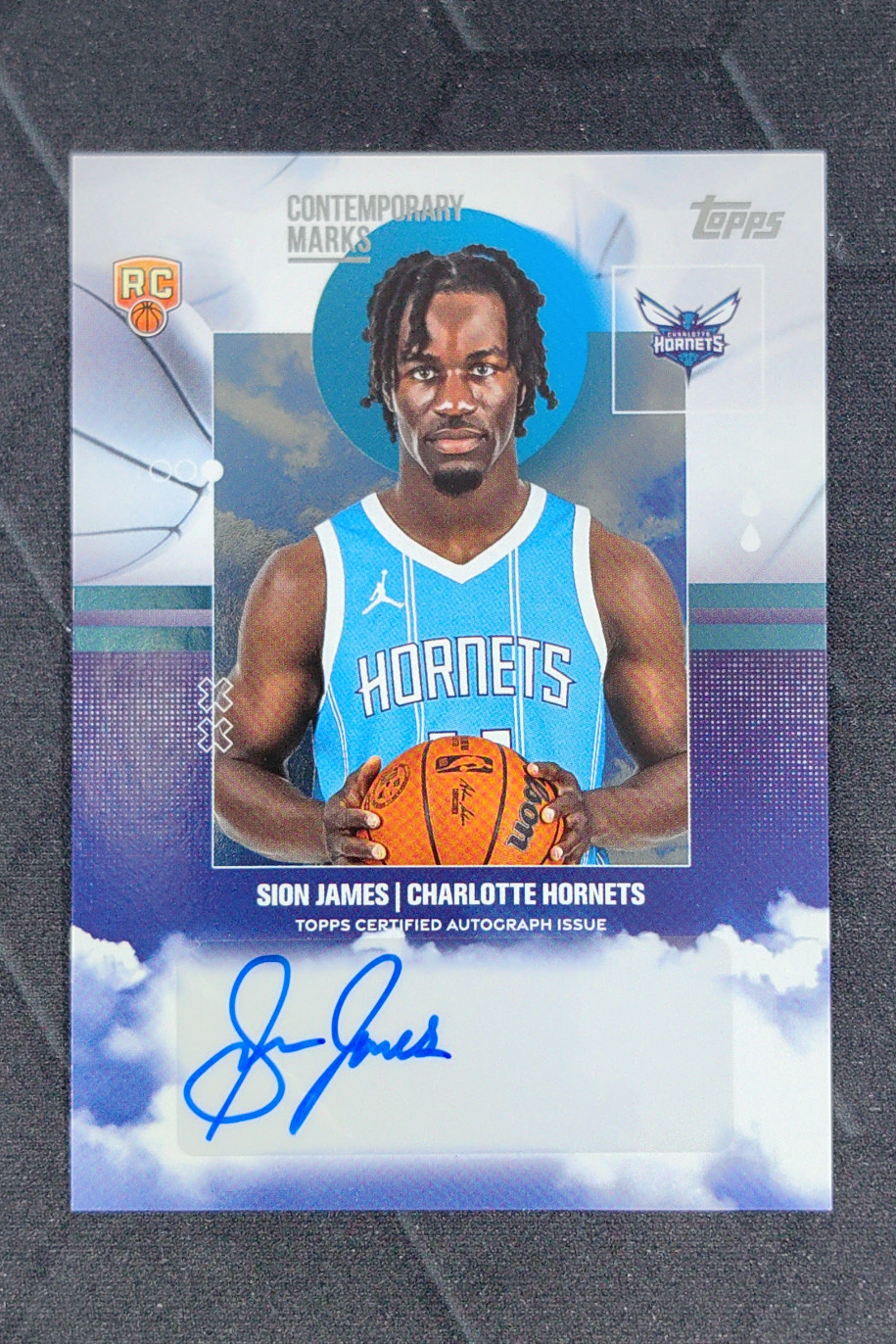 2025-26 Topps Flagship Sion James RC Rookie Auto Contemporary Marks #CM-SJ