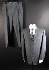 Vintage 1960s Fahey Brockman 3 Button Wool Suit Mens Size 38