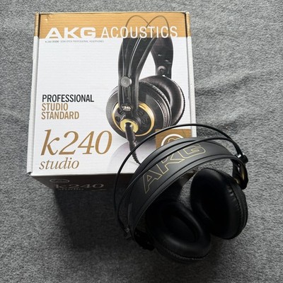 AKG K240 Studio Semi-Open Headphones w/ Cable & Box Tested Working