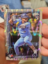 2025 Topps Chrome - #276 Leo Jimenez RC - Raywave Refractor Rookie Blue Jays