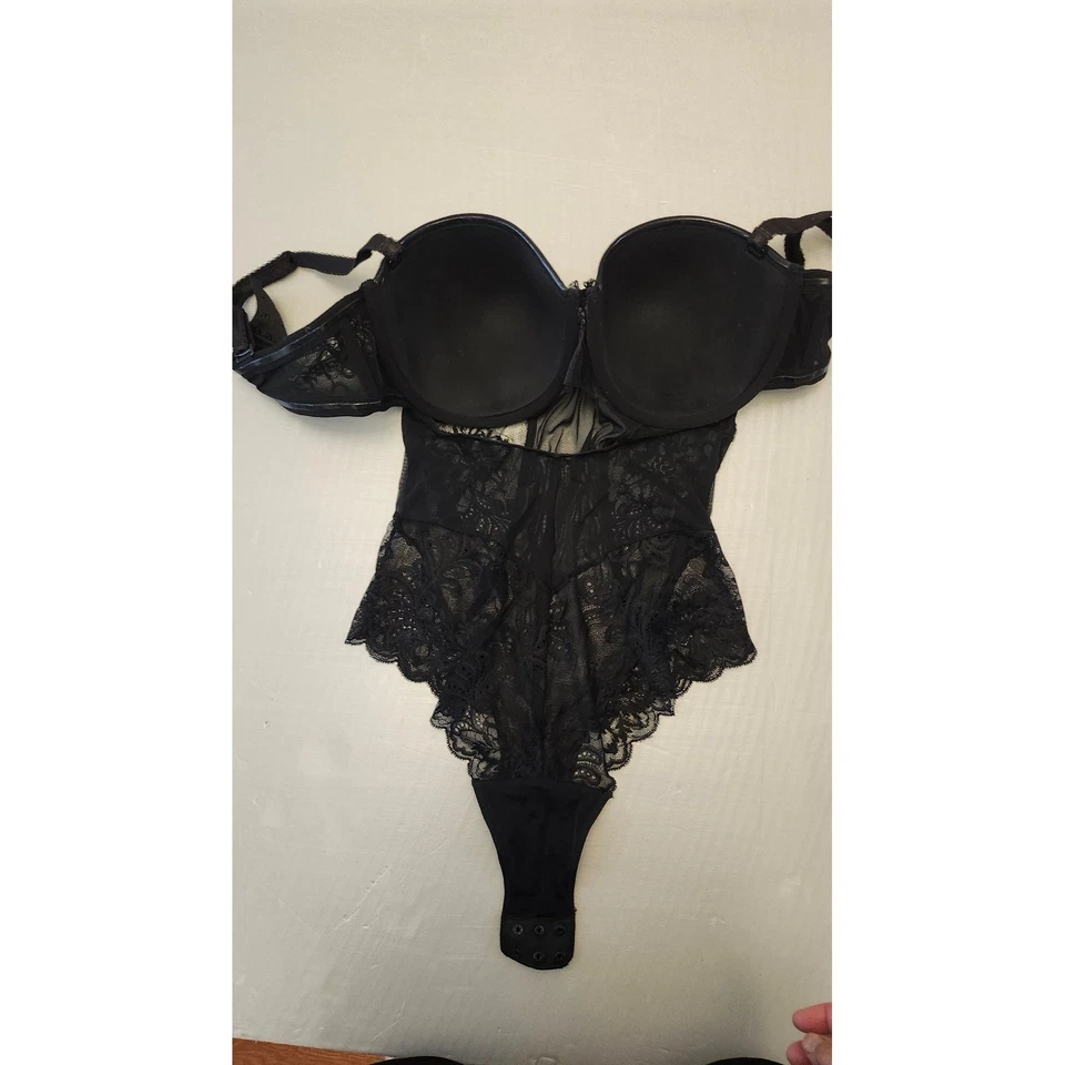 Sexy Body Le Mystere para Mujer Talla 36E Floral Encaje Con Aros Prendas moldeadoras Negro Foto 2 de 4