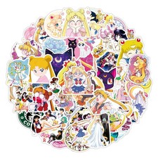50 Pcs / Set Anime Sailor Moon Skateboard/Laptop/Book/Luggage Vinyl Stickers