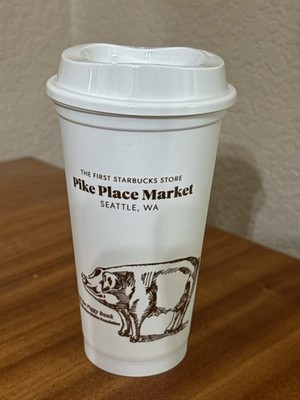 Starbucks The First Store PIKE PLACE Reusable Hot Cup Set/6 Cups