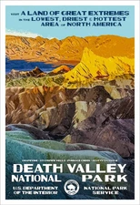 Death Valley National Park California/Nevada USA Vintage Travel Poster Print